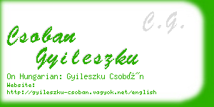 csoban gyileszku business card